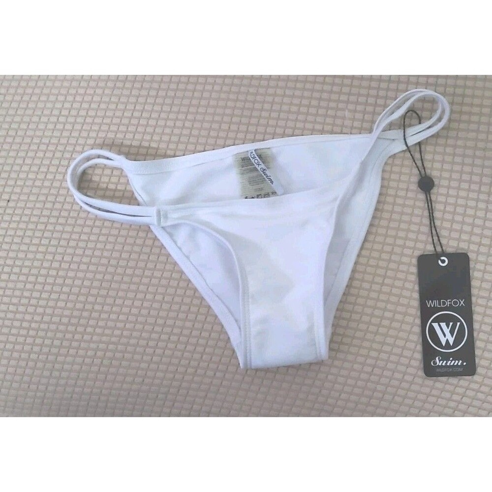 NWT Wildfox Swim XS White Bikini Bottoms
